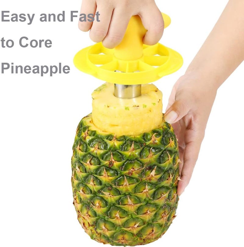 SameTech Easy Kitchen Tool Stainless Steel Fruit Pineapple Peeler Corer Slicer Cutter - Image 2