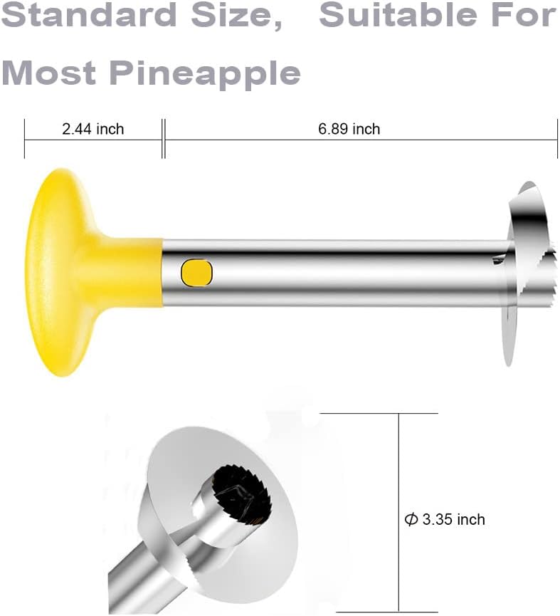 SameTech Easy Kitchen Tool Stainless Steel Fruit Pineapple Peeler Corer Slicer Cutter - Image 4
