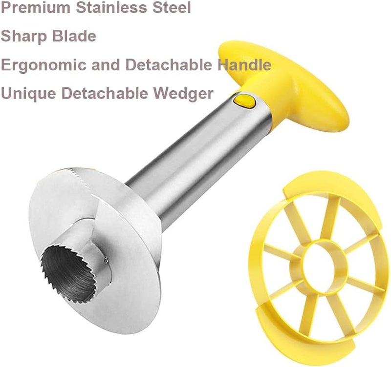 SameTech Easy Kitchen Tool Stainless Steel Fruit Pineapple Peeler Corer Slicer Cutter - Image 3
