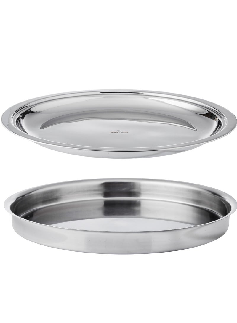 Dania 50cm Stainless Steel Buffet Warmer with Silver and Gold Cover  - Image 5