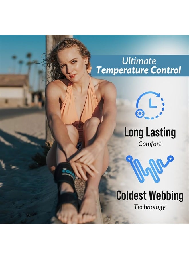 THE COLDEST WATER - Coldest Foot Ankle Achilles Tendonitis Icing Pain Relief Ice Wrap with Cold Compression Gel Packs | Best for Achilles Tendon Injuries, Plantar Fasciitis, Heel and Sore Feet Cold Therapy - Image 1