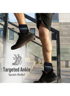 THE COLDEST WATER Coldest Foot Ankle Achilles Tendonitis Icing Pain Relief Ice Wrap with Cold Compression Gel Packs | Best for Achilles Tendon Injuries, Plantar Fasciitis, Heel and Sore Feet Cold Therapy  - Image 4