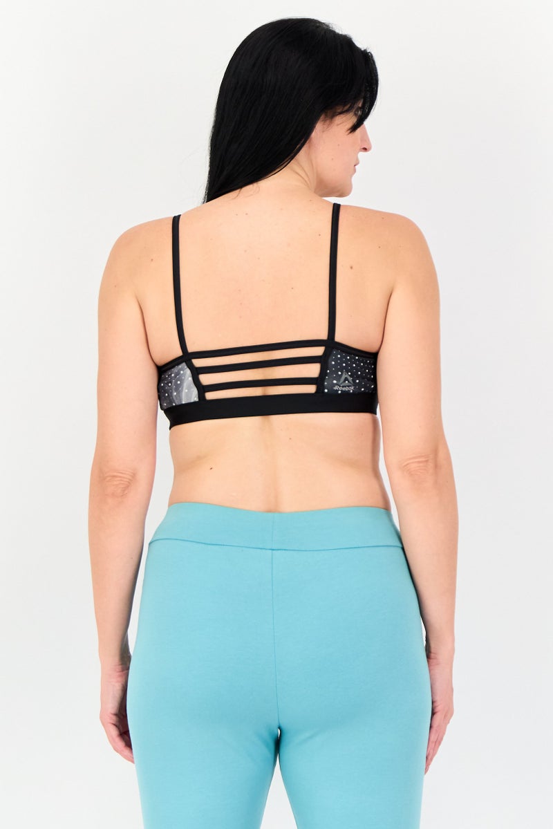 Reebok سوتيان رياضي غير مبطن بطبعة شاملة للنساء، متعدد الألوان - Image 3