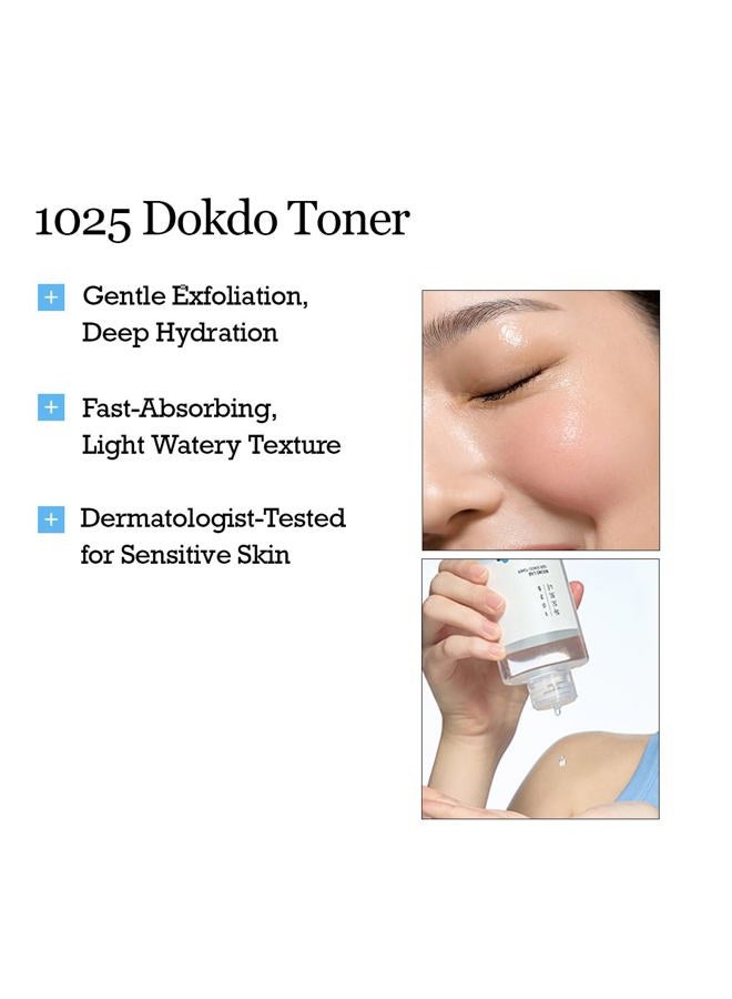 ROUND LAB 1025 Dokdo Toner 6.76 Fl Oz, Oil Control and Reduces Excess Sebum, Gentle Exfoliating Facial Toner, Deep Sea Water for Moisturization, Soft Finish Without Stickiness, Korean Skin Care - Image 5