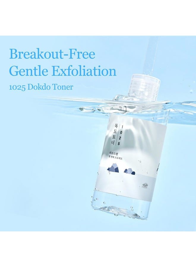 ROUND LAB 1025 Dokdo Toner 6.76 Fl Oz, Oil Control and Reduces Excess Sebum, Gentle Exfoliating Facial Toner, Deep Sea Water for Moisturization, Soft Finish Without Stickiness, Korean Skin Care - Image 4