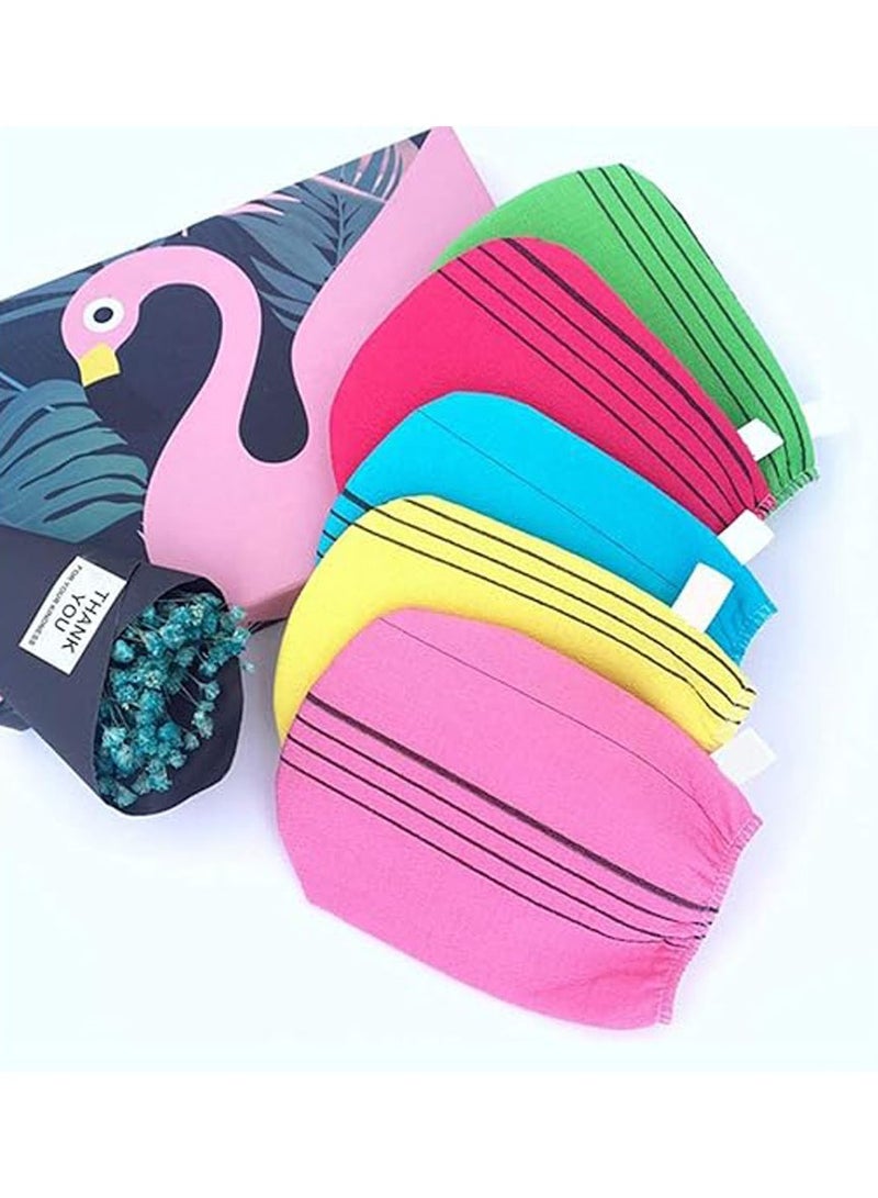 general 5PCS/Set Korean Exfoliating Bath Washcloth Body Scrub Portable Shower Towel Adults Washing Clean Exfoliate Towel Wash Cleaning - Image 3