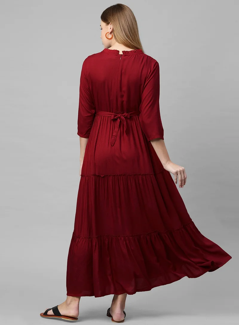 TUMMY Tiered Maternity Dress