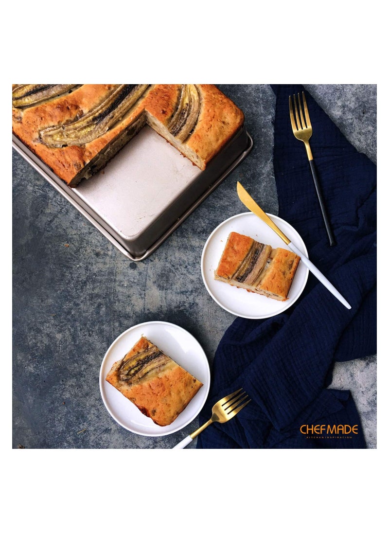 chefmade - 13 Inch Rectangle Cake Pan Non Stick Loaf Pan Deep Dish Bakeware - Image 1