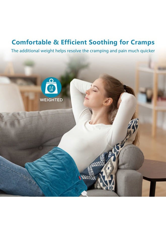 Comfytemp Weighted Heating Pad for Back & Cramps, 2.2lb Electric Neck Shoulder Heat Pad for Pain Relief, FSA HSA Eligible, Valentines Day Gifts for Her Him Wife Husband, 2H Auto-Off, 12x24, Washable - Image 2