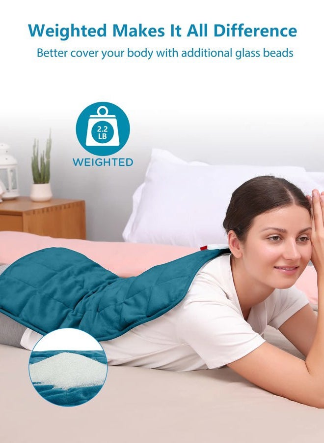 Comfytemp Weighted Heating Pad for Back & Cramps, 2.2lb Electric Neck Shoulder Heat Pad for Pain Relief, FSA HSA Eligible, Valentines Day Gifts for Her Him Wife Husband, 2H Auto-Off, 12x24, Washable - Image 3