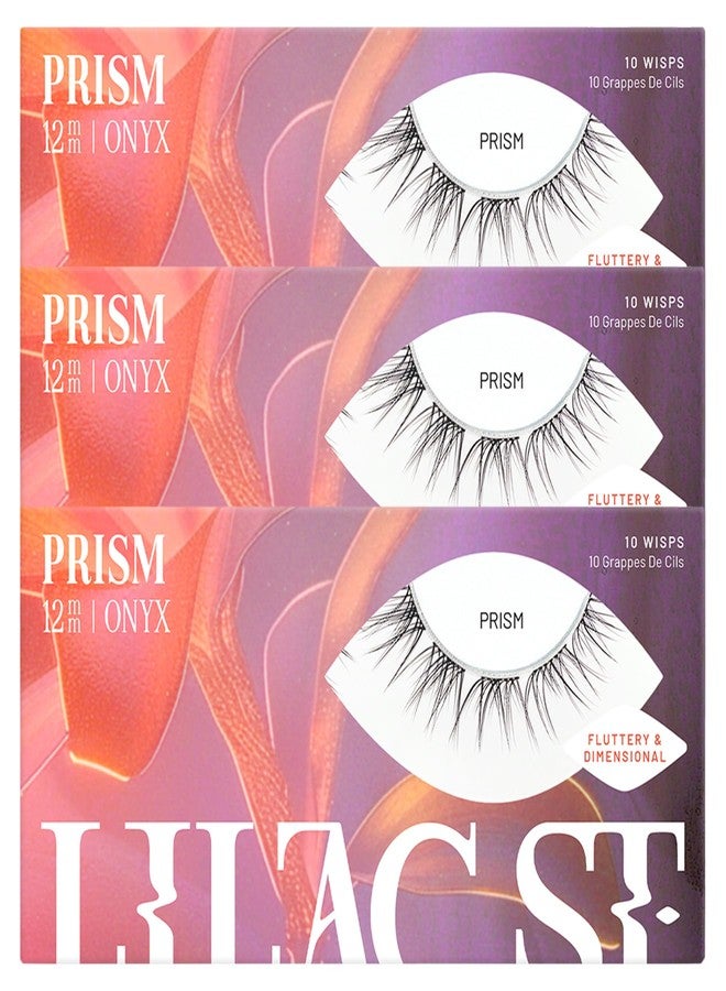 Lilac St. Lilac St - Prism Glamorous Faux Eyelash Clusters(12mm, 3 Pack) -Dynamic & Fluttery Volume -DIY Lash Extension Wisps -Lightweight & Lifelike -Lasts 10 Days -Women Founded,Cruelty Free,Vegan -30 Lashes - Image 1
