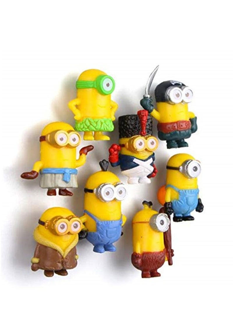 Set of 8 Minions Magnetic Decor Stickers Cute Refrigerator Magnets Home Kitchen Decor - Image 2