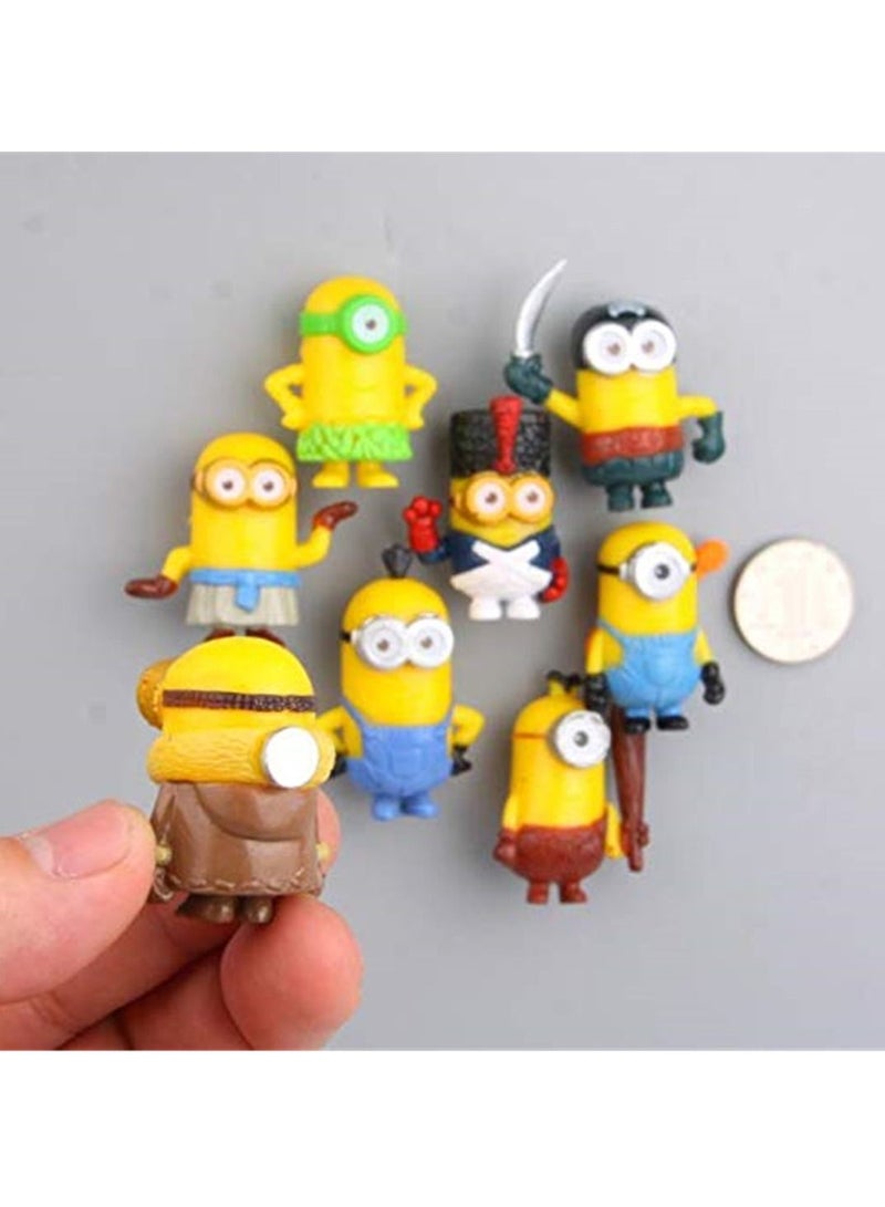 Set of 8 Minions Magnetic Decor Stickers Cute Refrigerator Magnets Home Kitchen Decor - Image 5