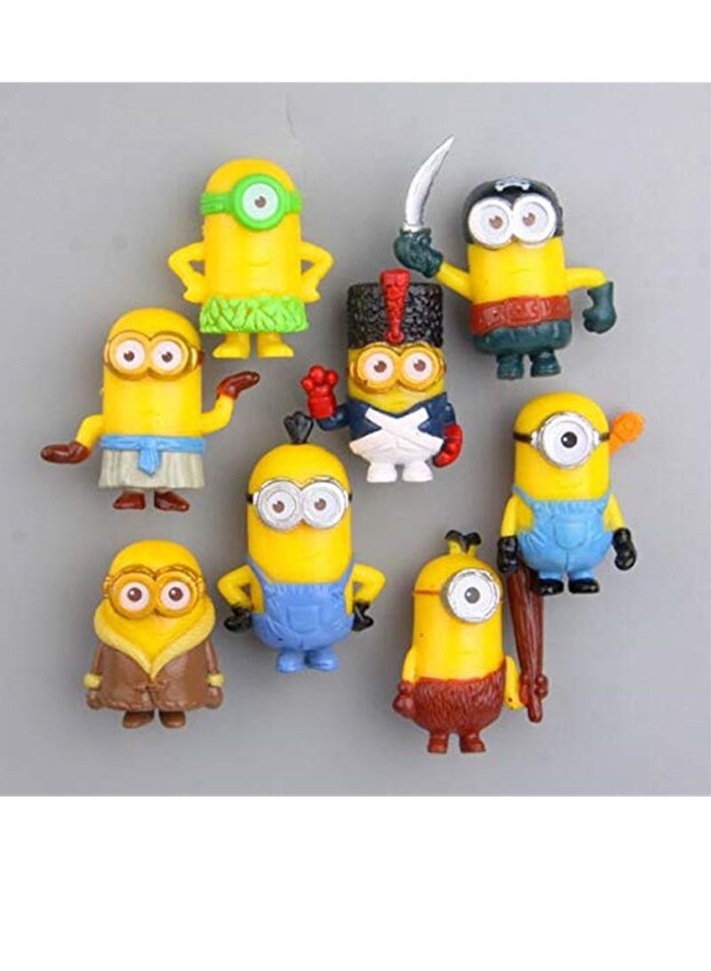 Set of 8 Minions Magnetic Decor Stickers Cute Refrigerator Magnets Home Kitchen Decor - Image 3