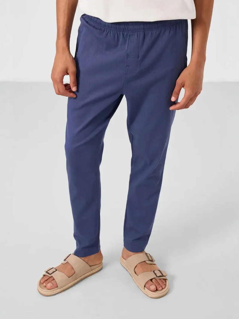 تومي لايف TOMMY Men's Straight-leg Gabardine Chino Trousers
