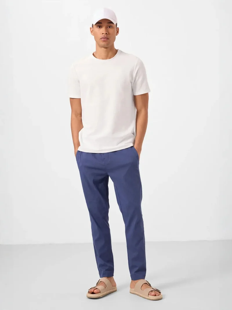 تومي لايف TOMMY Men's Straight-leg Gabardine Chino Trousers