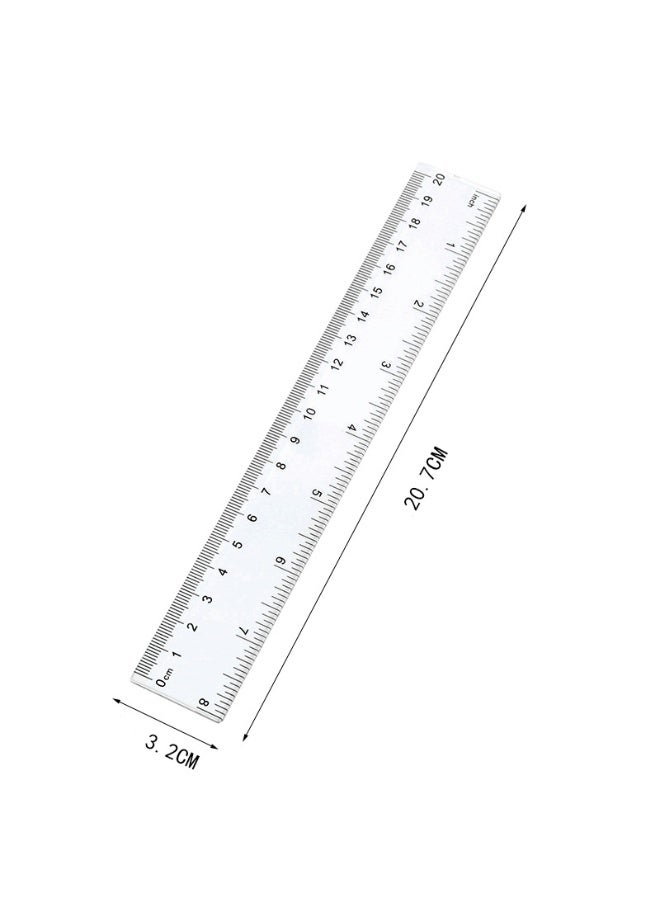 Clear Plastic Ruler Set  Double-Sided Measurement Scale Ruler, 15CM,20CM,30CM,Set of 3 - Image 4