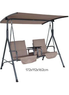 Replacement Waterproof Garden Swing Canopy and Seat Cover, 2/2 Seater Patio Swing Chair Cover Set,UV Block Ripstop Swing Cover Replacement