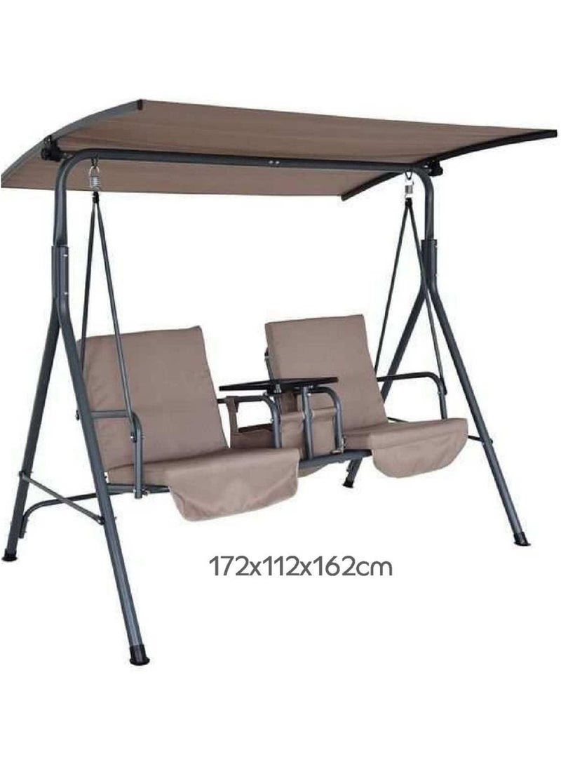 DubaiGallery - Replacement Waterproof Garden Swing Canopy and Seat Cover, 2/2 Seater Patio Swing Chair Cover Set,UV Block Ripstop Swing Cover Replacement - Image 1