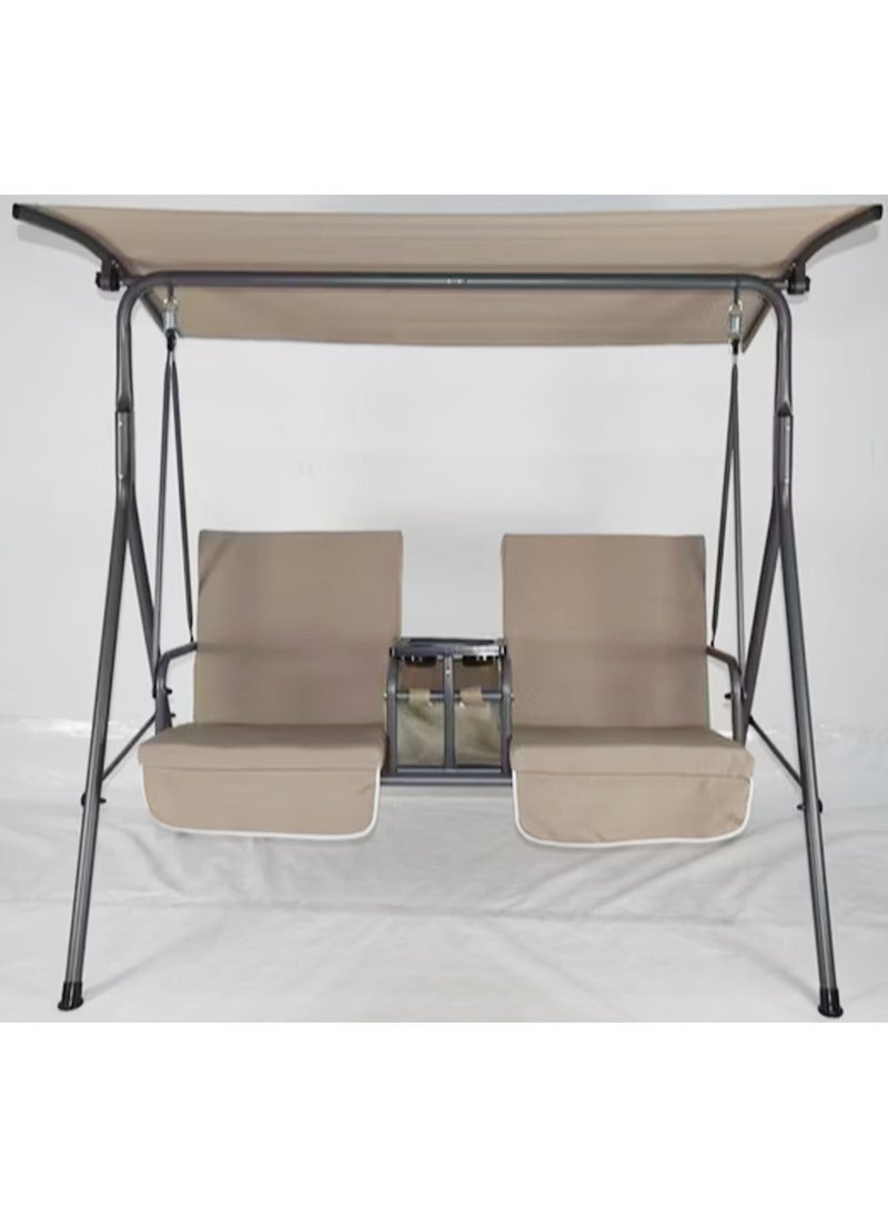 DubaiGallery - Replacement Waterproof Garden Swing Canopy and Seat Cover, 2/2 Seater Patio Swing Chair Cover Set,UV Block Ripstop Swing Cover Replacement - Image 1