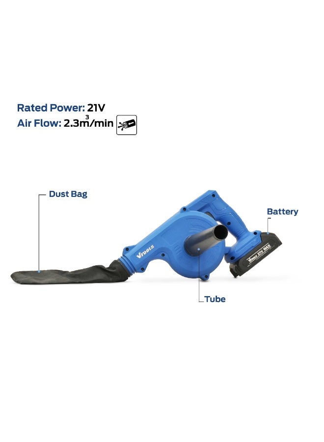 في تولز منفاخ كهربائي لاسلكي بقوة 21 فولت مع بطاريتين ليثيوم أيون بسعة 1500 مللي أمبير في الساعة - Image 5