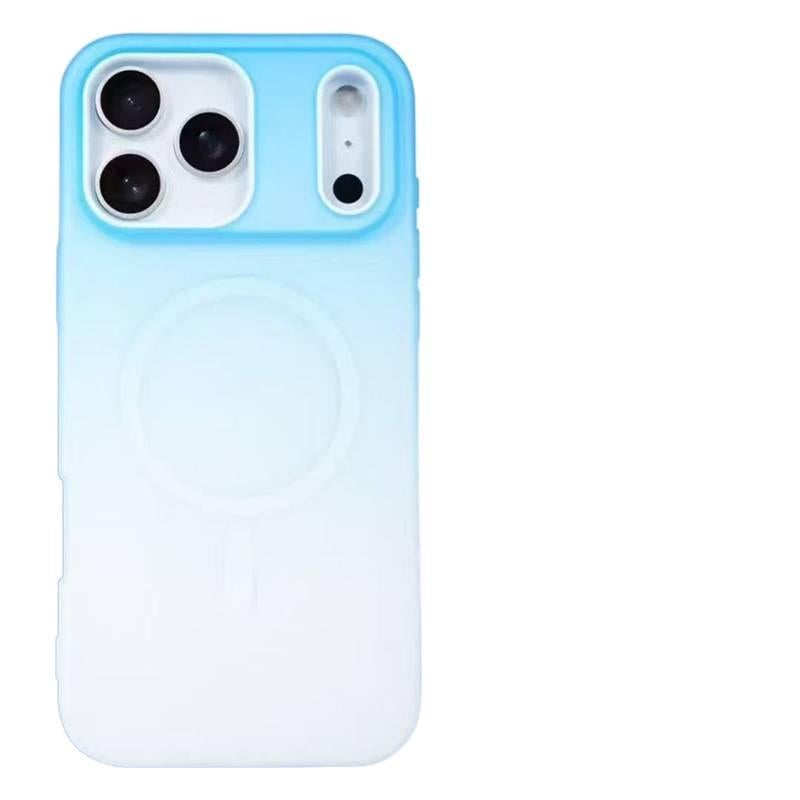 LS Silicone MagSafe Case for iPhone 14 / 14 Plus / 14 Pro / 14 Pro Max with Shockproof and Drop Protection plus Shockproof plus Strong Magnetic plus Gradient Jelly in Blue - Image 1