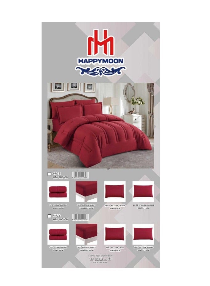 Happymoon Solid Color Comforter Set Single Size 4 Pieces Microfiber Bedding Set Luxury Soft Bed Set with Fitted Sheet & Pillow Sham, Lightweight All Season Comforter 230x170 cm Snap Closure - Image 2