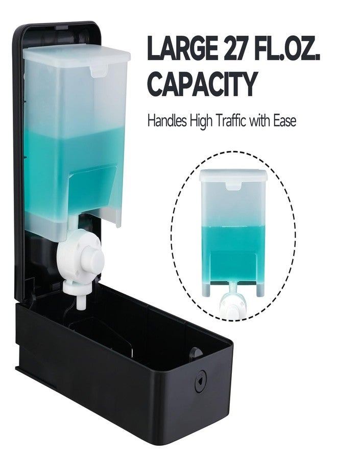 anydry Liquid Hand Soap Dispenser Wall Mounted 27oz Large Capacity Black - Image 2