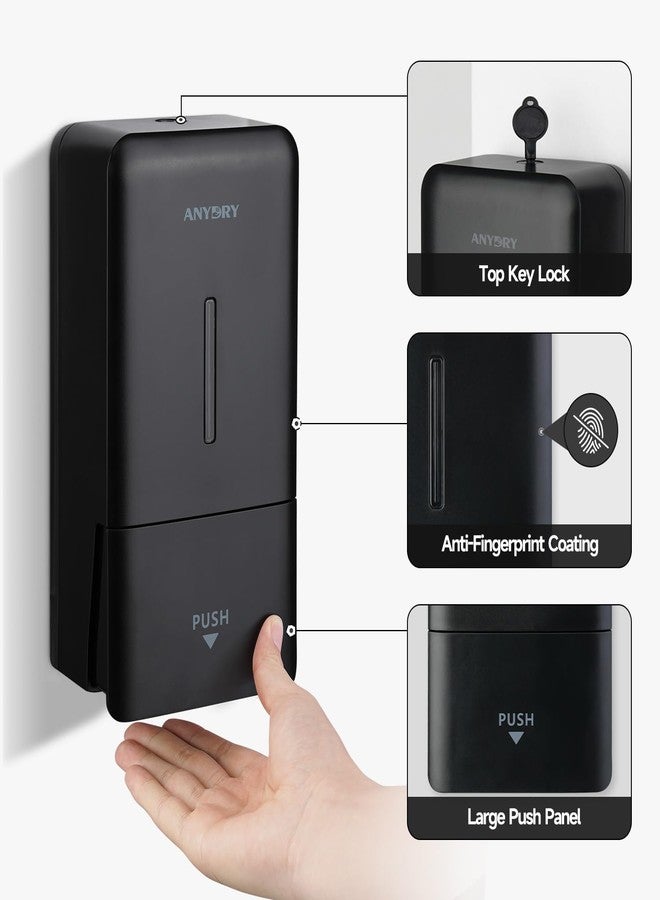 anydry Liquid Hand Soap Dispenser Wall Mounted 27oz Large Capacity Black - Image 3