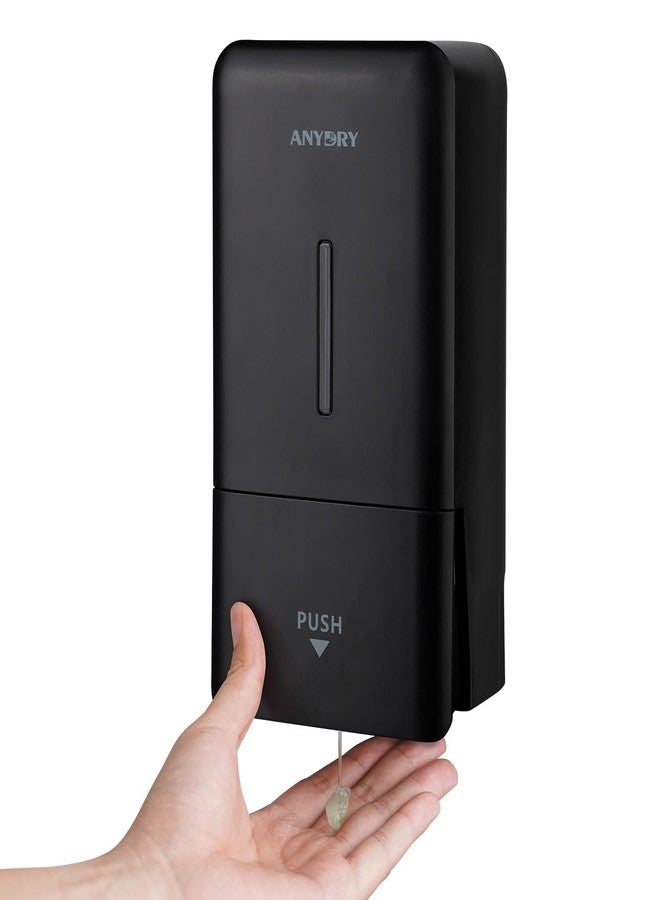 anydry Liquid Hand Soap Dispenser Wall Mounted 27oz Large Capacity Black - Image 1