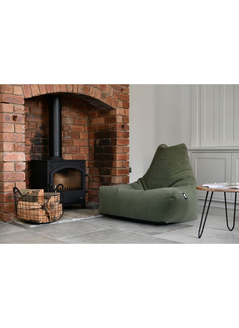 Extreme Lounging Extreme Lounging® - Original Mighty Brushed Suede Bean Bag - Made in UK - Premium Quality Double Stitched Bean Bag - Stylish, Soft & Comfortable - Color Moss  - Image 3