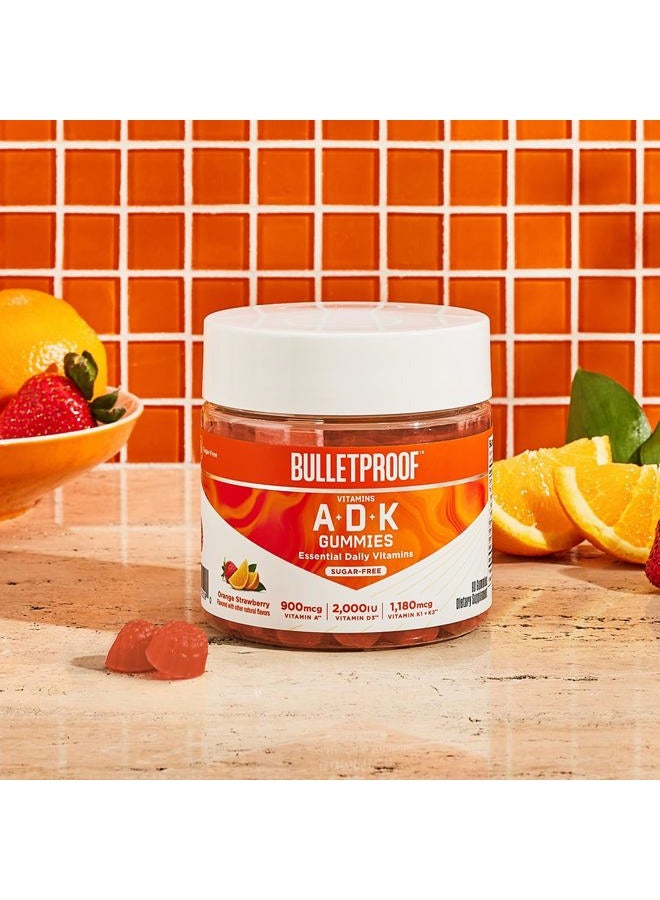 Bulletproof Sugar-Free Orange Strawberry Vitamins A+D+K Gummies, 60 Count, Keto Supplement for Heart, Bone and Immune Support, New and Improved Formula and Texture, Packaging May Vary - Image 4