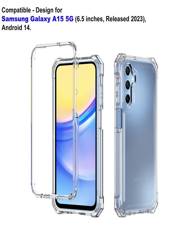 Ailiber for Samsung Galaxy A15 5G Case, Samsung A15 Case with Screen Protector, Dual Layer Structure Protection, Shockproof Corner TPU Bumper, Heavy Duty Cell Phone Case for Galaxy A15-Clear - Image 2