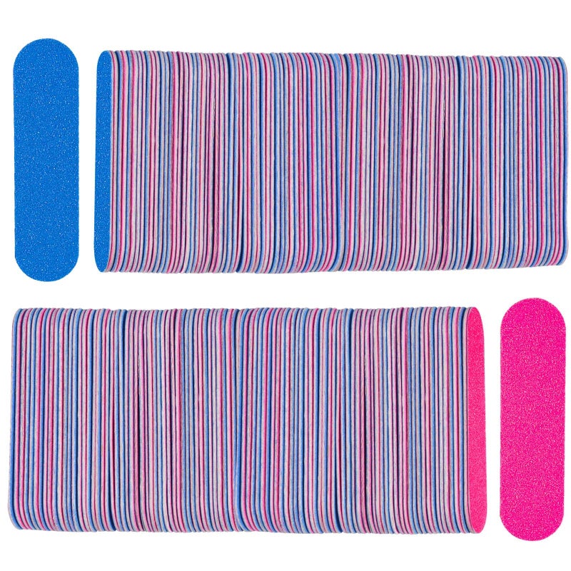 KISEER Mini Nail Files Bulk 200 Pcs Disposable Double Sided Emery Boards Travel Size for Men Women Kids 2 Inch