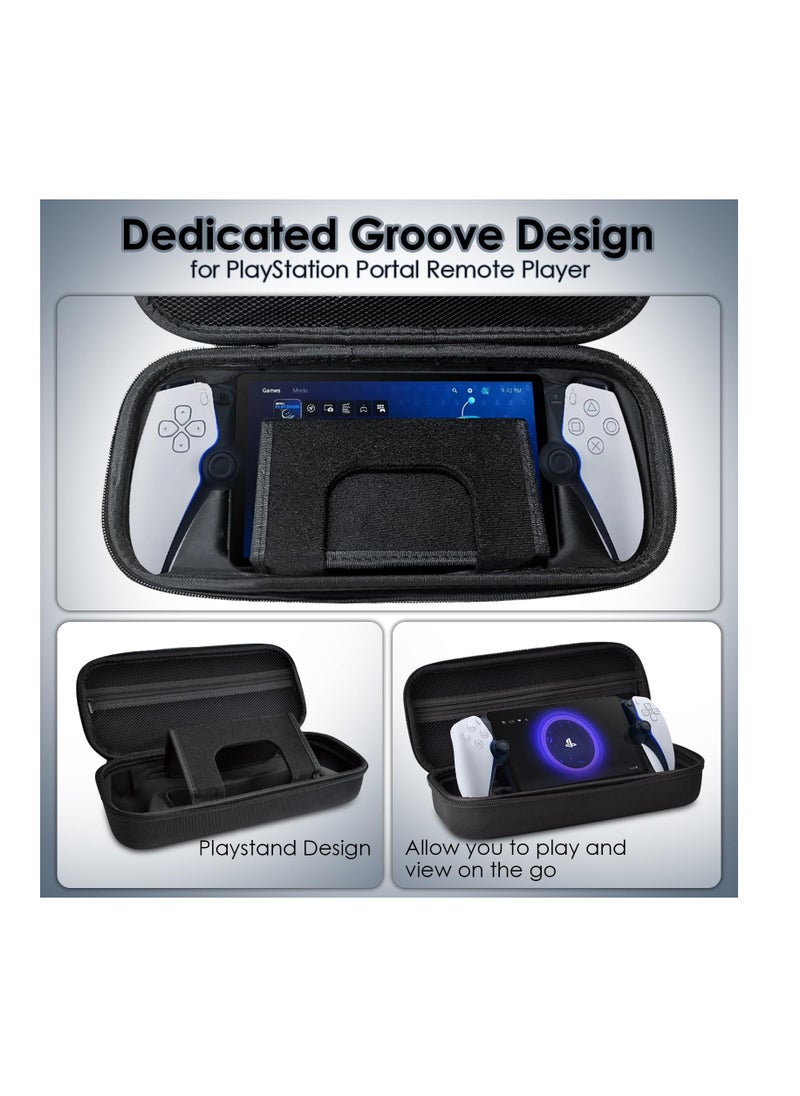 XICEN - XICEN PS Portal Carrying Case, Hard Eva Shell Compatible with PlayStation Portal Remote Player, Protective Case Cover with Protector Screen for PlayStation Portal (Nylon) - Image 1