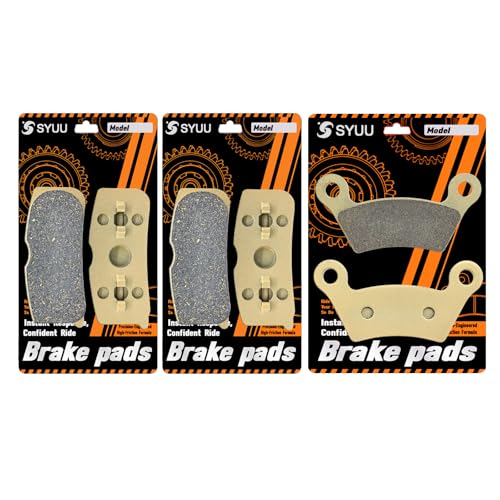 S SYUU HighPerformance Reliable Motorcycle Front Rear Brake Pads Set Kit Compatible with CanAm Spyder RTRTSRSRSS 1012 Low Noise Easy Installation FA474F FA473R - Image 1