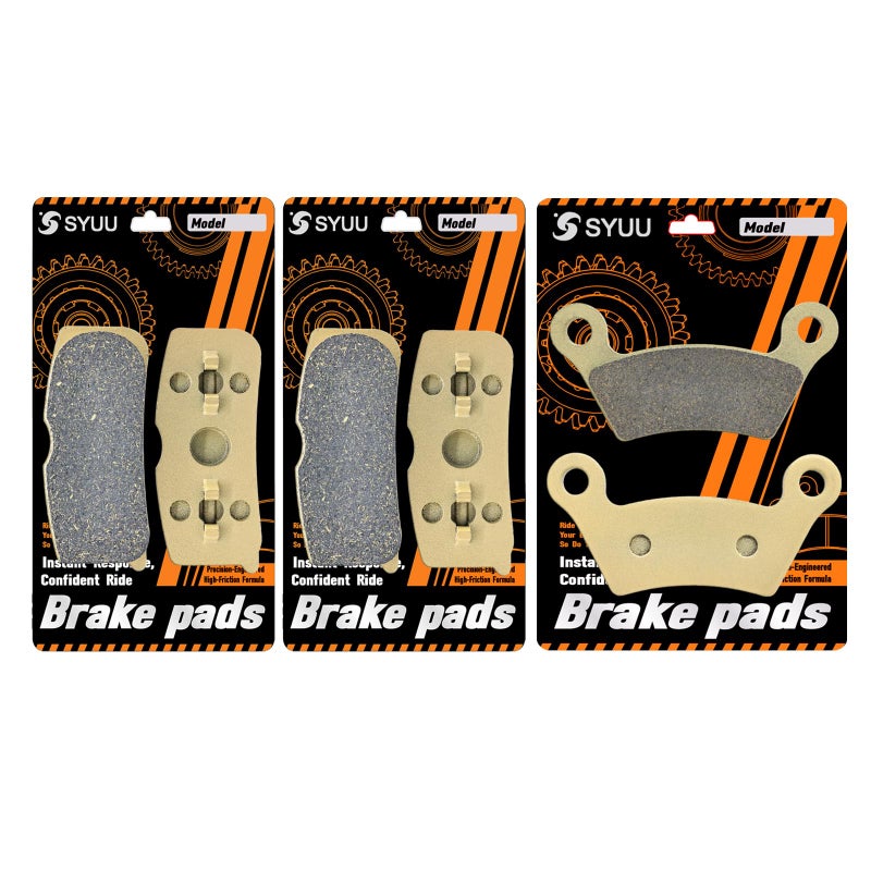 S SYUU HighPerformance Reliable Motorcycle Front Rear Brake Pads Set Kit Compatible with CanAm Spyder RTRTSRSRSS 1012 Low Noise Easy Installation FA474F FA473R - Image 2