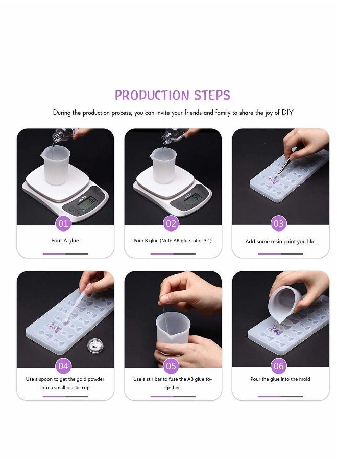 Generic - Chess Silicone Mold Set, Includes Chess Board Epoxy Resin Casting Mould and 2 Pcs 3D Chess Pieces Silicone Resin Molds for DIY Crafts Making, Family Board Games - Image 1