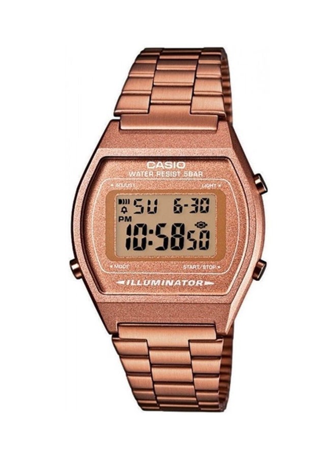 CASIO Women Water Resistant Stainless Steel Digital Watch B640WC-5A - 35 mm - Rose Gold - Image 1