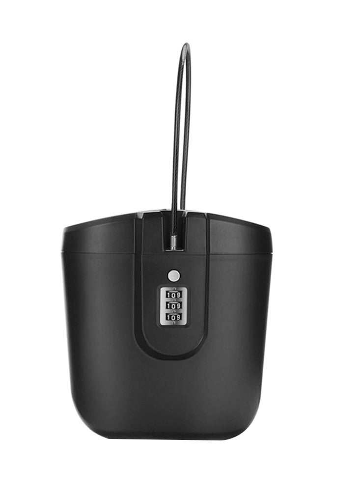 Portable Safe Box - Combination Security Case Lock Box with Code (Black) - Image 1