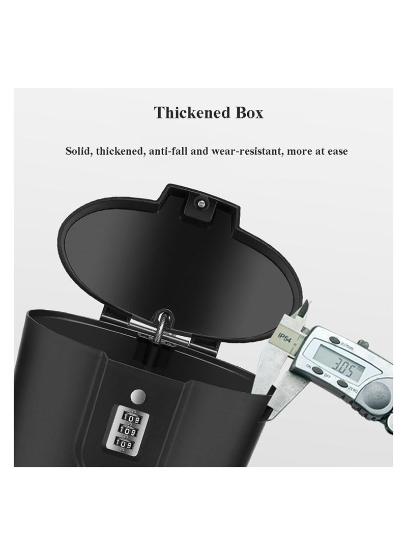Portable Safe Box - Combination Security Case Lock Box with Code (Black) - Image 5