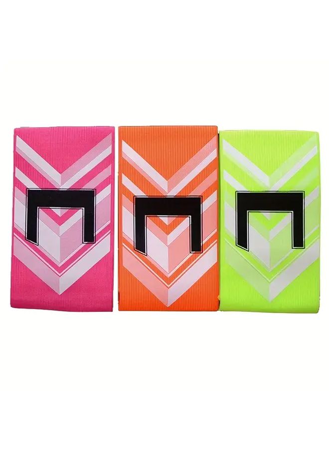1pc Orange Adjustable Captain Armband Elastic Adhesive Wrap Around Style Durable PA Fabric For Soccer Hockey Rugby Netball Sports Team Armband - Image 3
