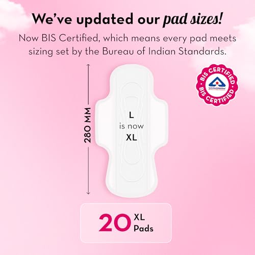 Plush Ultra-Thin Extra Large Sanitary Napkins for Women, 20 Pcs | For Light-Medium Flow | 100% Rash-Free | Pure U.S. Cotton XL Sanitary Pads | No Fragrance | No Toxic-Chemicals - Image 3