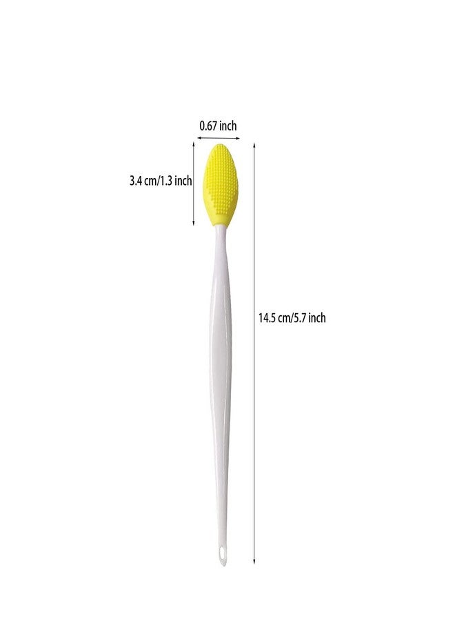 ZYYC 4 PCS Lip Scrub Brush,Double-Sided Silicone Exfoliating Lip Brush Exfoliating Brush for Men Wome Double-sided Soft Lip Brush for Smoother and Fuller Lip Appearance - Image 3