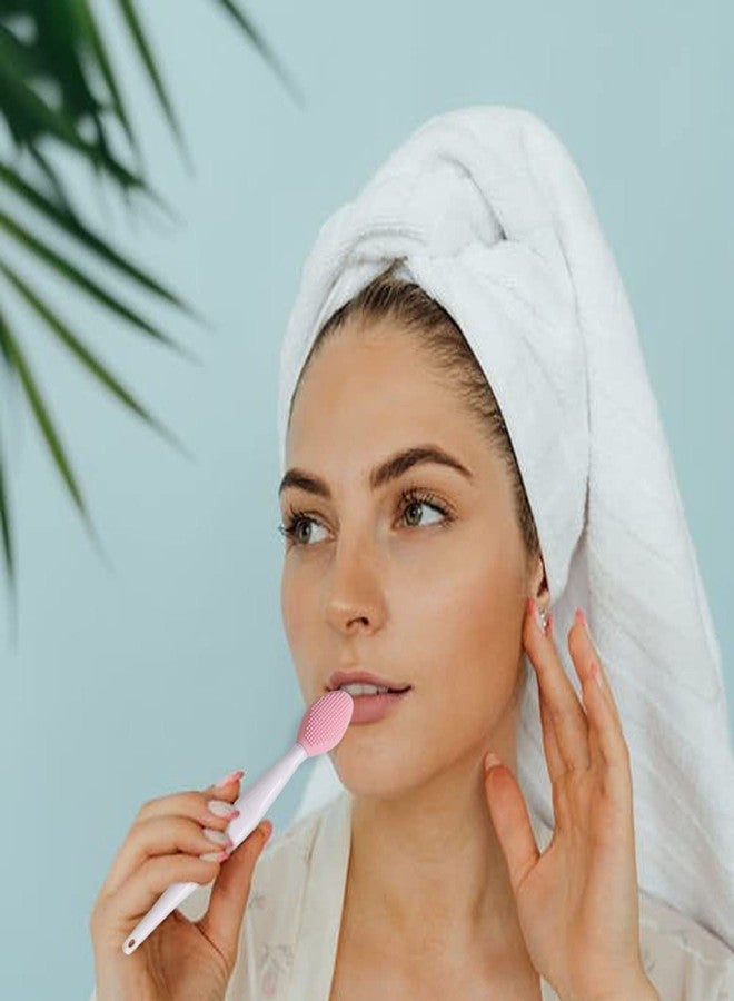 ZYYC 4 PCS Lip Scrub Brush,Double-Sided Silicone Exfoliating Lip Brush Exfoliating Brush for Men Wome Double-sided Soft Lip Brush for Smoother and Fuller Lip Appearance - Image 5