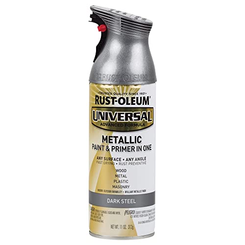 Rust-Oleum 262662 Universal All Surface Metallic Spray Paint, 11 oz, Dark Steel - Image 1