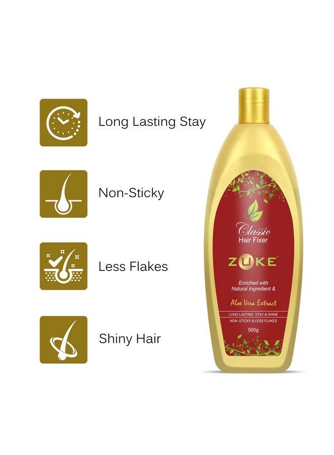 Zuke Classic Hair Fixer - 500g | Long Lasting Stay, Non-Sticky & Less Flakes | Enriched With Aloe Vera & 100% Natural Ingredients | For Sikh Beard - Image 4