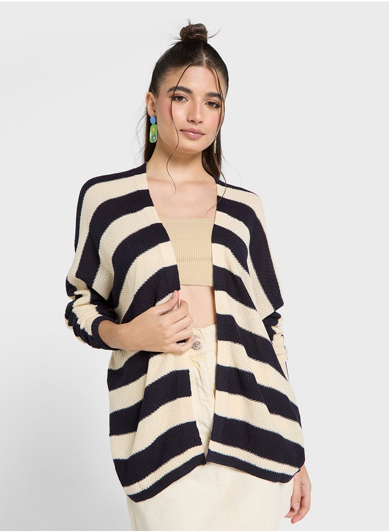 Ginger Monochrome Stripe Cardigan  - Image 1