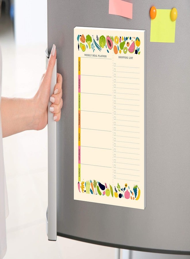 mudrit Magnetic Weekly Meal Planner Notepad with Tear Off Grocery Shopping List for Fridge | What To Eat Pad - 52 sheets, 7” x 10” - Image 3