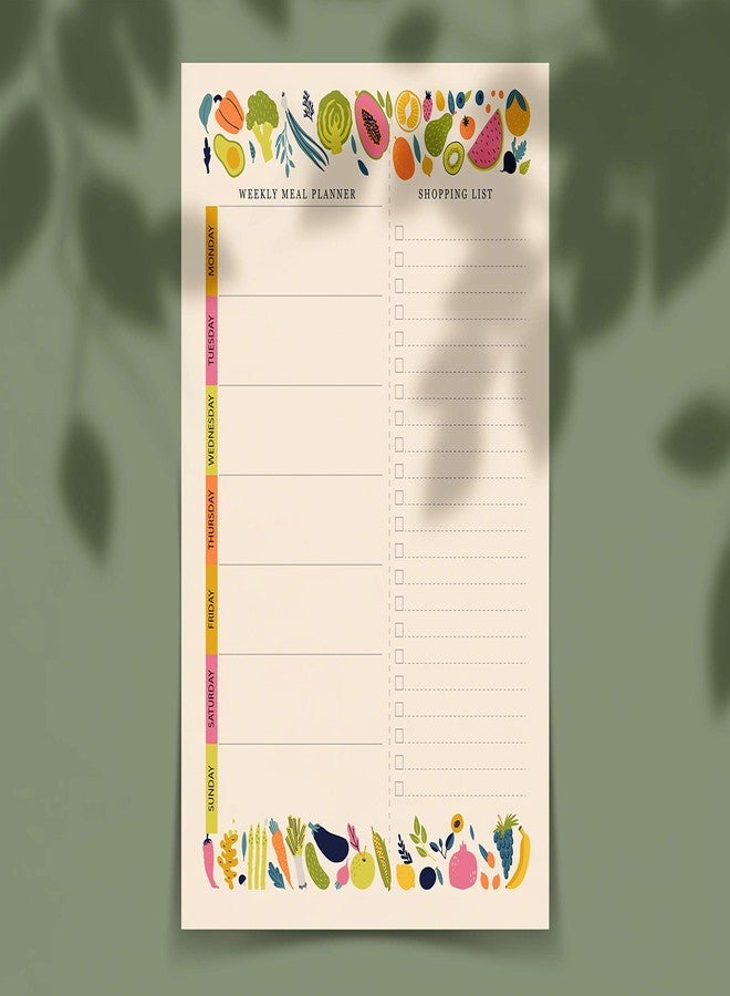 mudrit Magnetic Weekly Meal Planner Notepad with Tear Off Grocery Shopping List for Fridge | What To Eat Pad - 52 sheets, 7” x 10” - Image 4